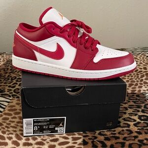 Nike Air Jordan 1 Low Red White Sneakers